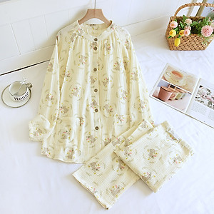 Bộ Đồ Bầu Và Sau Sinh Dài Tay Chất Liệu Xô Muslin Cao Cấp M4 Nhiều Họa Tiết