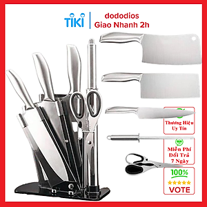 Bộ Dao Nhà Bếp Nhật 6 Món Cao Cấp - Chính hãng DODODIOS, dao nhà bếp Nhật Bản - Logo trên thân dao ngẫu nhiên