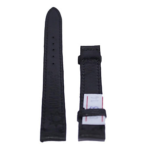 Dây đồng hồ Huy Hoàng da đà điểu da bụng size 12,14 màu đen HT8453