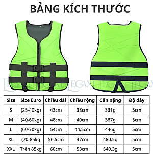 Áo Phao Tập Bơi Cứu Sinh An Toàn Cho Người Lớn Và Trẻ Em Dùng Khi Tắm Biển Hồ Câu Cá Du Thuyền