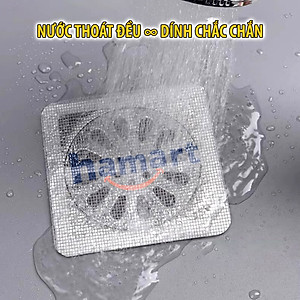 SET 10 Miếng Lưới Lọc Rác Nhà Tắm Chặn Côn Trùng Dán Nắp Cống Thoát Nước Sàn Bồn Rửa Bát Chống Tắc Nghẽn