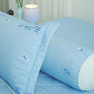 Bộ ga giường chần bông KBedding by Everon KMTS 107 Microtencel Xanh nhạt (4 món)