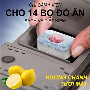 Túi 60 viên rửa chén Finish All In 1 Max Dishwasher Tablets Lemon Sparkle QT04585 - hương chanh