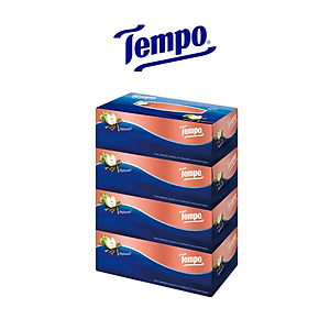 Lốc 4 Khăn Giấy Hộp Tempo 86 Tờ - Gỗ Táo