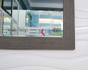 Gương soi Kibath khung viền màu xám KT 55x70 cm
