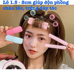 Lô quấn tóc tự dính cuốn uốn phồng tóc mái nhựa (1 cái)