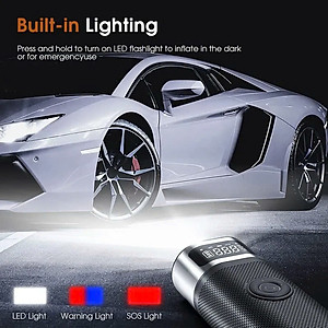 Máy Bơm Lốp Không Dây Công Suất Lớn 150PSI 9A 96W Vỏ Hợp Kim Nhôm Kiêm Sạc Dự Phòng Powerbank Tự Động Ngắt Khi Đủ Hơi