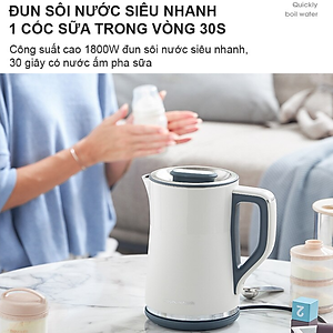 Ấm đun nước siêu tốc điều chỉnh nhiệt độ Morphy Richards MR6070 công suất 1800W, dung tích 1.5L, tích hợp chế độ giữ ấm ở các mức lựa chọn- Hàng chính hãng