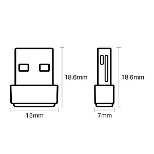 USB mạng Wi-Fi băng tần kép - Archer T2U Nano - TP-Link T2U Nano - Bộ chuyển đổi USB Wi-Fi Nano AC600 - Hàng Chính Hãng