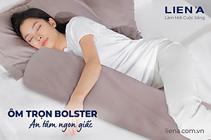 Gối Ôm Cao Su Liên Á Bolster LAGO35100 (100 x 35 x 18 cm) - Trắng