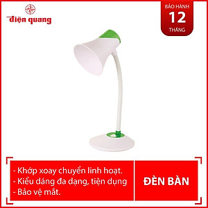 Đèn bàn bảo vệ thị lực Điện Quang ĐQ DKL15 WBE BW (bóng led Warmwhite)