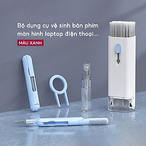Bộ Dụng Cụ Vệ Sinh Tai Nghe, Bàn Phím, Máy Tính Đa Năng 7 Trong 1, Nhỏ Gọn, Tiện Lợi , Bộ Vệ Sinh Laptop Đa Năng 7 in 1 7in1 Cao Cấp Vệ Sinh Tai Nghe, Điện Thoại, Màn Hình, Máy ảnh Nhựa Abs Cao Cấp Dùng Cho / Airpods / iPhone / iPad - Hàng Nhập Khẩu
