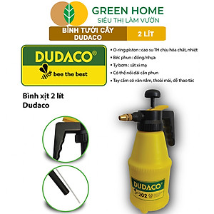Bình Tưới Cây GreenHome, Dudaco, 2 Lít, Thân Bình Dày, Phun Xa 2 Chế Độ, Bơm Nhẹ Tay, Bình Tưới Cây Phun Sương, Bền, Đẹp