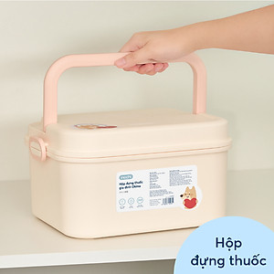 Hộp Đựng Thuốc Gia Đình 2 Tầng Okina , Hộp Y Tế ĐA NĂNG Phân Loại Thuốc Cỡ Lớn Siêu Tiện Dụng - Hàng chính hãng inochi ( Tặng kèm khăn lau pakasa) Giao màu ngẫu nhiên
