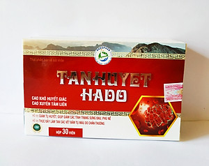 Tan Huyet Hado (Long Huyết PH) Chuyên Dùng Trong Spa – Giúp Làm Tan Vết Bầm Tím – Mau Lành Vết Thương - Huyết Giác - Hộp 30 Viên