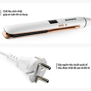 Máy Uốc Tóc Đa Năng Kết Hợp Duỗi Và Là Tóc 3 in 1 Damas D6120 - Thiết Kế Sang Trọng Cao Cấp Với 4 Mức Tạo Kiểu Thông Minh - Hàng Chính Hãng