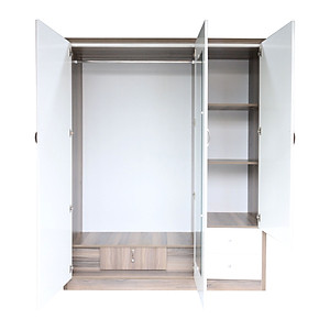 Tủ Áo MDF Phủ Melamine Màu Nết Cánh Trắng Viva Cao Cấp Gía Rẻ