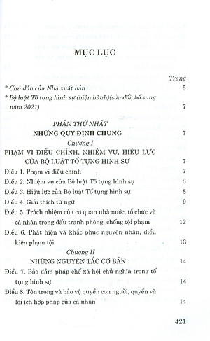 Bộ Luật Tố Tụng Hình Sự (Hiện Hành) (Sửa Đổi, Bổ Sung Năm 2021)