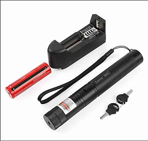Đèn Pin Laser - 303 PaKaSa LS được tặng kèm pin và sạc - Hàng Chính Hãng 