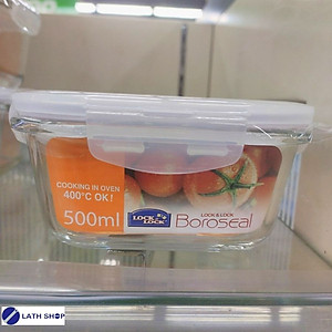 Hộp Bảo Quản Thủy Tinh Hình Vuông Lock&Lock LLG214 140x140x67mm 500Ml