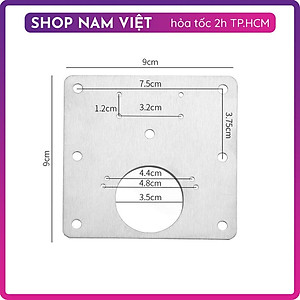 Tấm Inox Gia Cố Sửa Bản Lề Cửa Tủ (Kèm Vít)