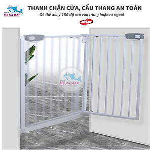 Chặn Cửa Chặn Cầu thang an toàn, chắn cửa dày nặng, thanh chặn cửa cao 79cm bảo vệ bé an toàn