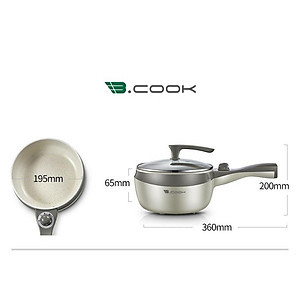 Nồi điện đa năng Bcook BC03 Có khay hấp - Hàng chính hãng
