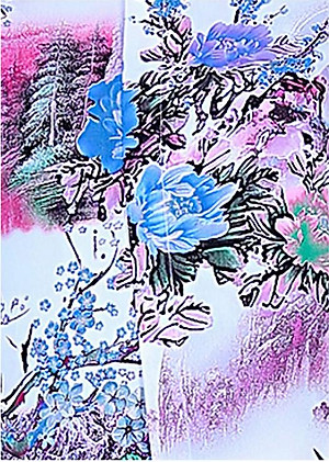 Váy đầm lanh (tole) Vicci TVN004.12 vải xước họa  tiết hoa hoa nền tím (Size L)