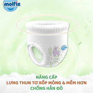 Tã/bỉm quần Molfix Thiên nhiên Jumbo M (6kg - 11kg) - Gói 40+6 miếng