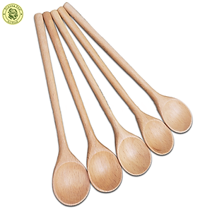 Muỗng Gỗ Cao Cấp - Muỗng Beech Tròn Nhỏ - Đồ Dùng Gỗ Nhà Bếp Chất Lượng Cao