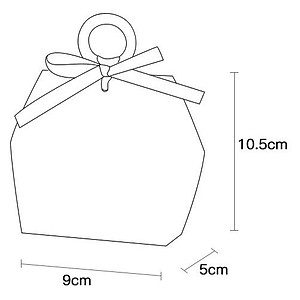 (Kích thước 13*7*14.5CM) - Hộp giấy đựng quà tặng hình lục giác, họa tiết vintage có gắn quai cầm nhựa hoặc da, Q907