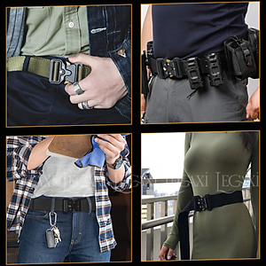 Thắt Lưng Dây Nịt Khóa Nhôm Canvas Quân Đội Tháo Nhanh Vải Nylong Dù Thời Trang Nam Nữ Unisex Legaxi