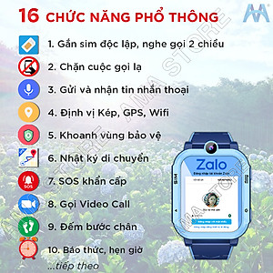 Đồng hồ Thông minh AMA Watch Y86 có CHPlay xem được Youtube có Za.lo Gắn sim 4G Định vị Kép GPS Wifi cho Trẻ em cấp 1 2 - Hàng chính hãng