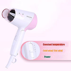 Mua PHILIPS Hair Dryer 1200W Blow Dryer Fast Drying Hairdryer 3 Heat  Settings with Folding Handle Concentrator Nozzle - Pink - US Plug tại Susu  Store CN