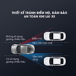 Bộ 2 Gương cầu lồi ô tô Hàng Xuất Khẩu Mỹ, tráng bạc dày công nghệ gương Bỉ TÂM LUÂN Chổi lau tẩm dầu - Hàng chính hãng