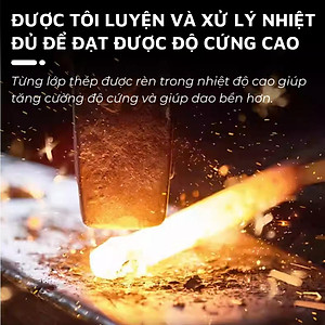 Dao chặt xương lớn DandiHome thép 4Cr13 nặng 890gr cao cấp