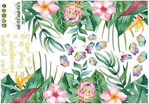 Decal giấy dán tường Hoa Văn Trang Trí SK7193