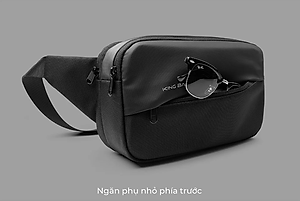 Túi Đeo Chéo KINGBAG BAMBOO vải trượt nước, nhiều ngăn tiện dụng - Hàng Chính Hãng