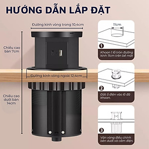 Ổ cắm điện đa năng Ergo Edge DandiHome an toàn chống cháy chống giật, bảo hành 12 tháng