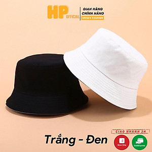 Mũ bucket trơn ️ Nón tai bèo vành tròn trơn 2 mặt Ulzzang form unisex nam nữ - BK02