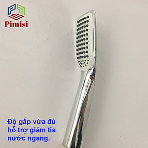 Bát sen tắm của vòi tắm hoa sen nóng lạnh Pimisi 1 chế độ với tay sen bằng nhựa cao cấp mạ xi Cr/Ni sáng bóng - đầu lỗ bát cao su massage tăng áp | Hàng chính hãng