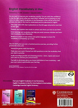 English Vocabulary in Use: Elementary Book with Answers Reprint Edition: Vocabulary Reference and Practice (CD-ROM)