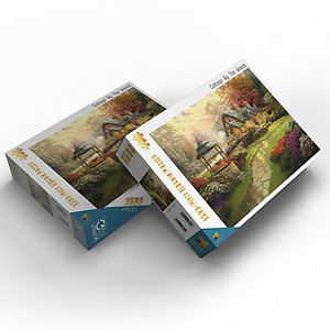 Cottage By The Woods - Bộ Tranh Ghép Hình Minh Châu 1500 Mảnh Kích Thước 60x80cm 