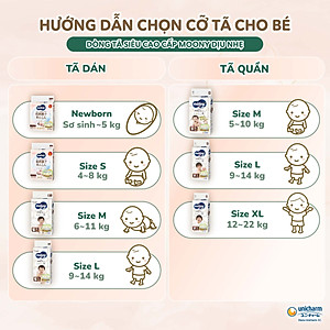 Tã Dán Moony Dịu Nhẹ NB62+4/S58+2/M46/L38
