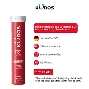 Combo Thực phẩm bảo vệ sức khỏe KUDOS IMMUNITY BOOST EXTRA  STRENGTH + KUDOS DAILY VITAMINS PLUS BIOTIN  & GINSENG (20 viên/ Tuýp)