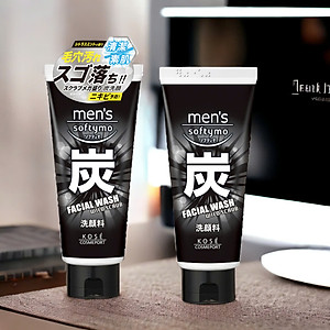 Sữa Rửa Mặt Nam Chiết Xuất Than Hoạt Tính Kosé Softymo Men's Facial Wash A (130 G)