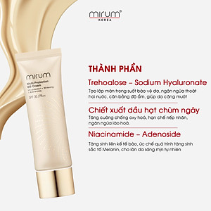 Kem BB 6in1 Mirum làm trắng da, chống lão hoá, dưỡng ẩm, chống tia UV, Lót và nền 50g Mirum Multi Protection BB cream SPF30/PA++ 