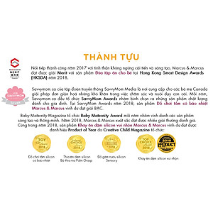 Bình bóp ăn dặm silicon có thìa Marcus & Marcus cho bé từ 6 tháng