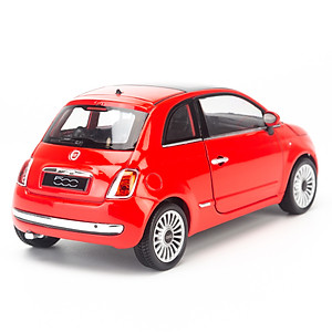Mô hình xe Fiat 500 2007 1:24 Welly Red - 22514W
