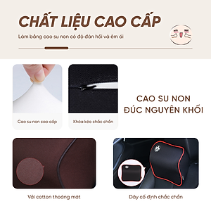 Đệm Tựa Lưng Bằng Cao Su Non Dùng Trên Xe Hơi Lucky Bobi Cao Cấp AZONE